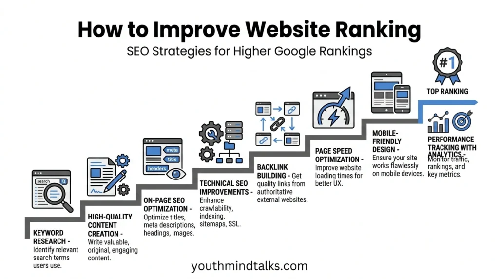 how to improve website ranking using SEO strategies