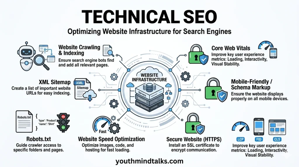 technical SEO elements infographic